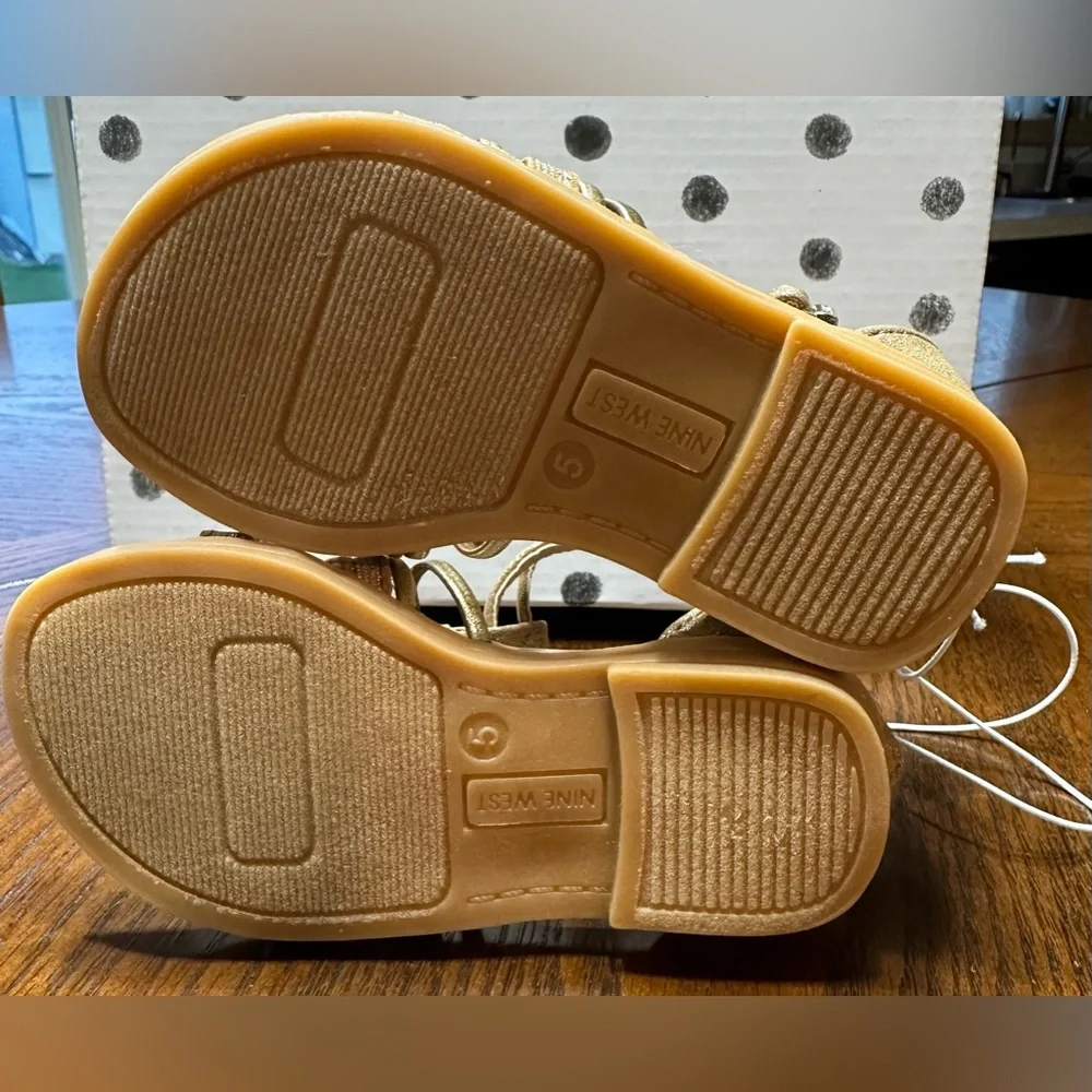 Nine West Kids Toddler/Baby Girls Lily Molly Cognac Sandals NWT Size 5